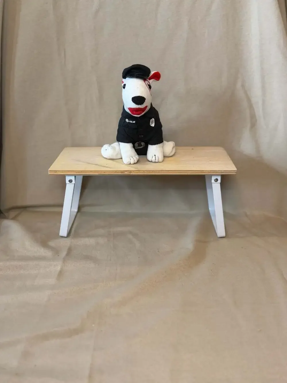 Target Bullseye Plush Dog Toy in Security Officer Uniform